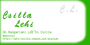 csilla lehi business card